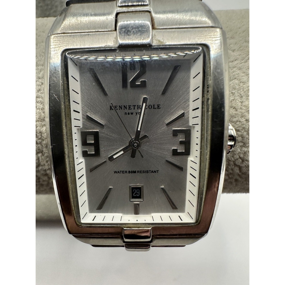 Kenneth Cole‎ New York KC3581 Mens Stainless Watch New Battery 30MM 8" V